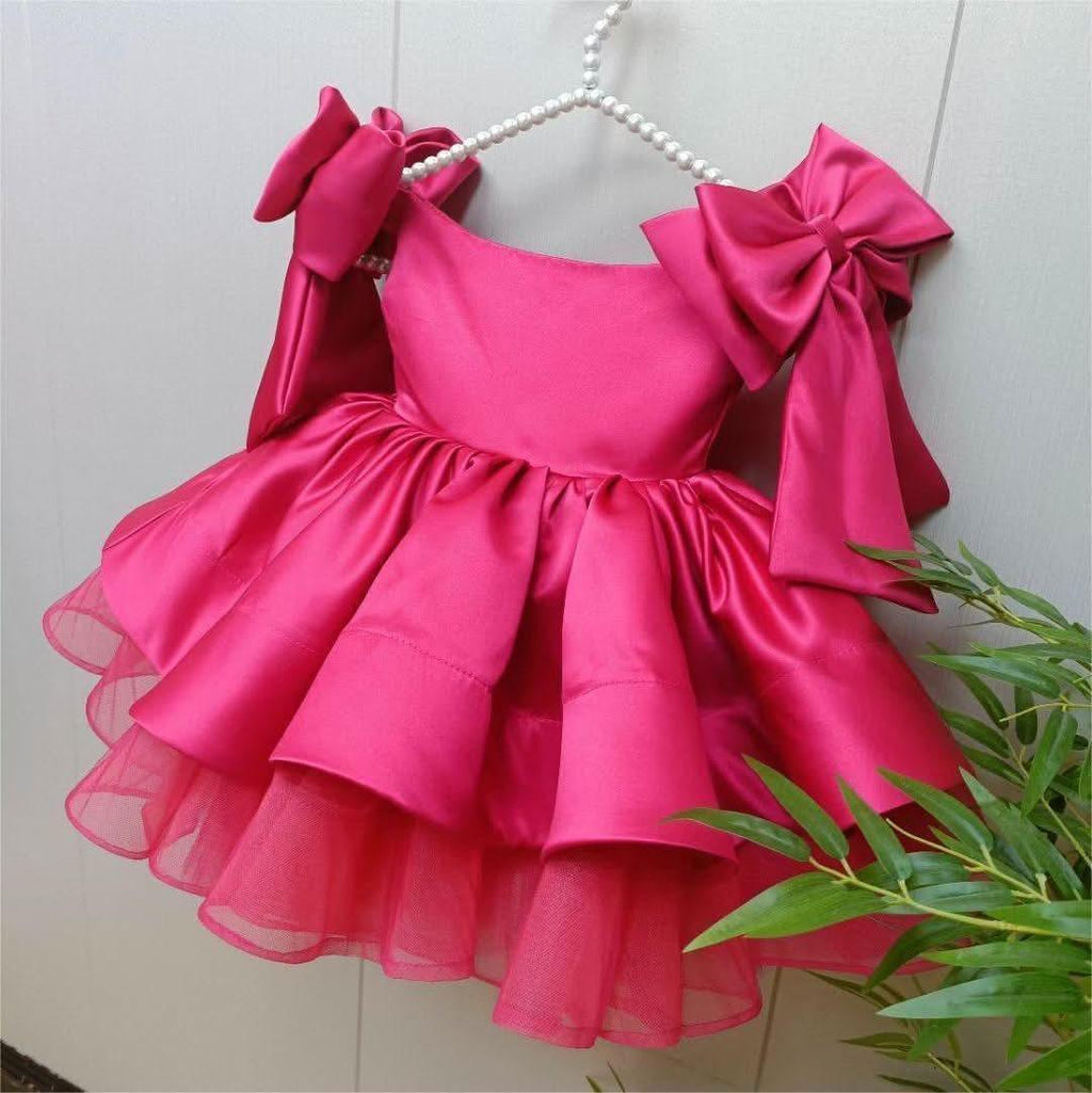 New Girls Big Bow Birthday Party Tutu Wedding Dress | KLFFIGID