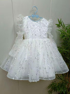 Girls Long Sleeve Sequin Princess Party Dress | KLFFIGID