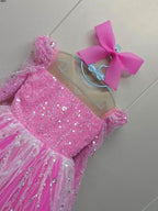 Girls Long Sleeve Sequin Princess Party Dress | KLFFIGID