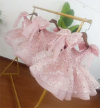 Girls Sweet Sequined Princess Big Bow Tutu Dress | KLFFIGID