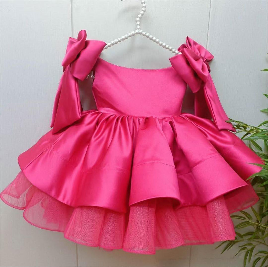 New Girls Big Bow Birthday Party Tutu Wedding Dress | KLFFIGID