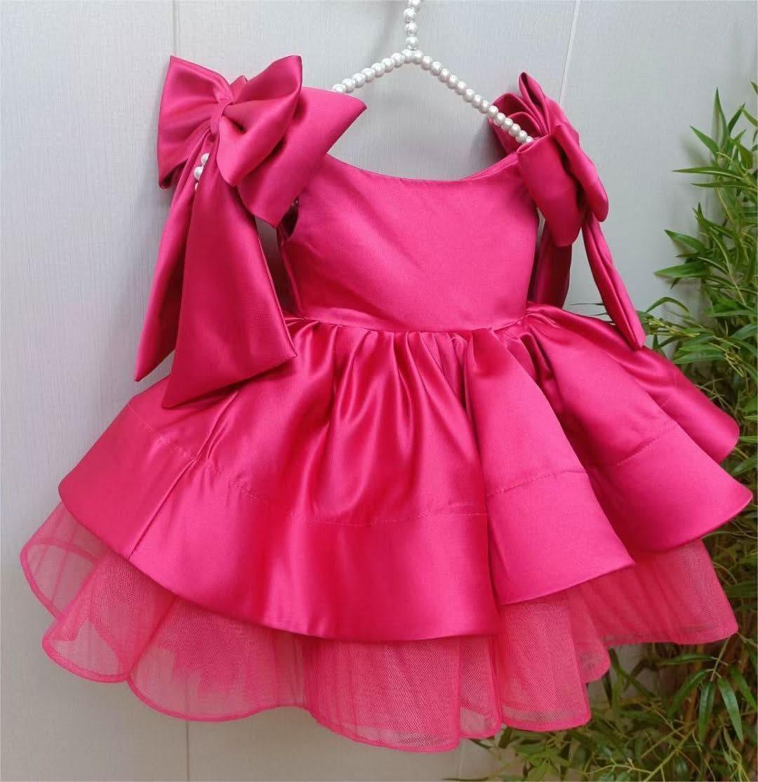 New Girls Big Bow Birthday Party Tutu Wedding Dress | KLFFIGID