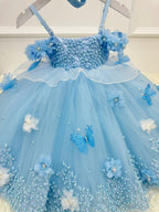 Baby First Birthday Dress Glamorous Pageant Gown | KLFFIGID