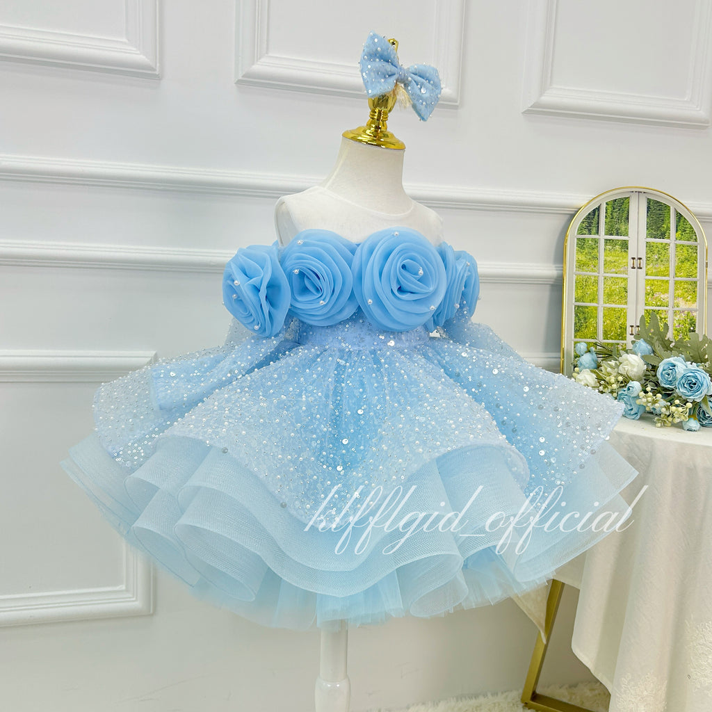 Baby Birthday Dress Pageant gowns for girls Themed party dress｜KLFFIGID
