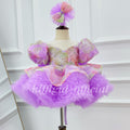 3D Flower Applique Princess Birthday Dress | KLFFIGID