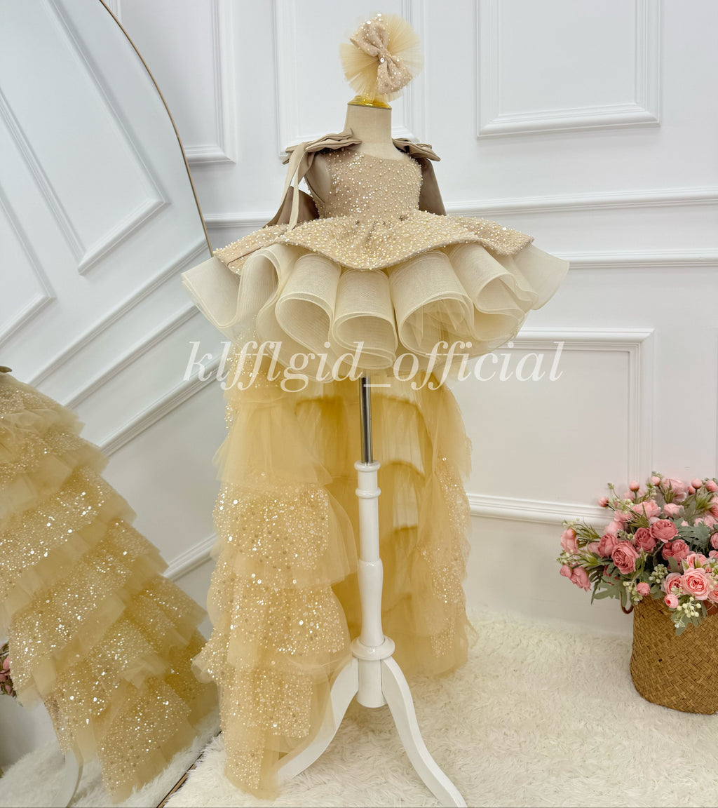 Baby Birthday Dress Gorgeous Flower Girl Dress Luxury Girls Couture｜KLFFIGID
