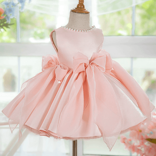 Blue Baby Girl Fluffy Birthday Princess Dress Sequin Bow Party & Performance Outfit | KLFFIGID