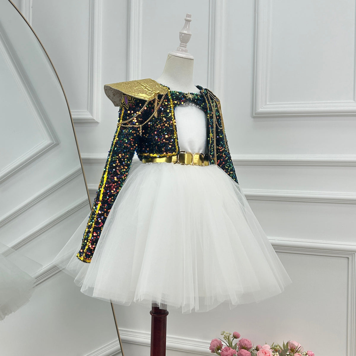 Girls' Halloween Dress Girls Sparkling Sequin Stage Dress Carnival costumes｜KLFFIGID