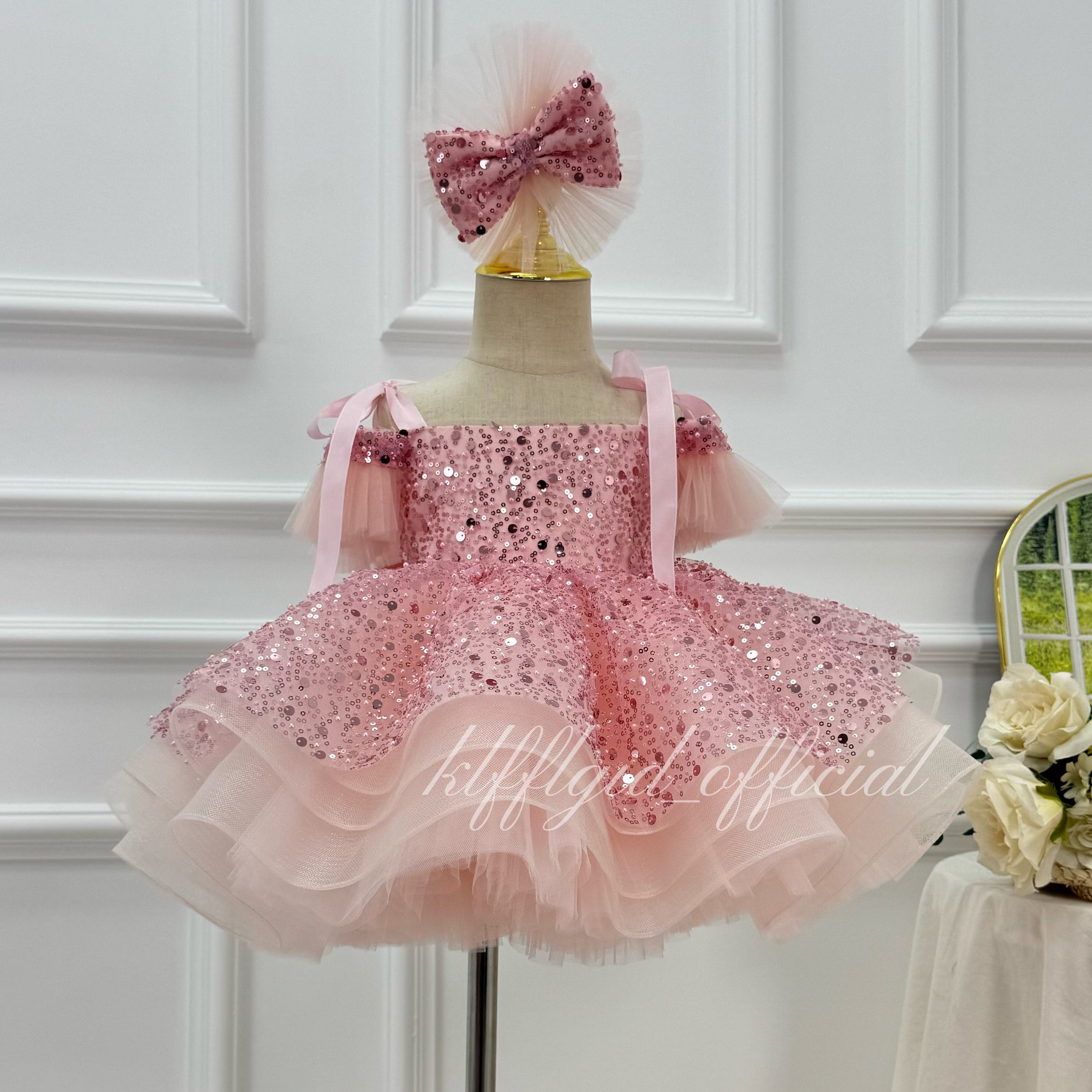 Puffy Ball Gown Dress Baby Birthday Dress Kids Party Dress｜KLFFIGID