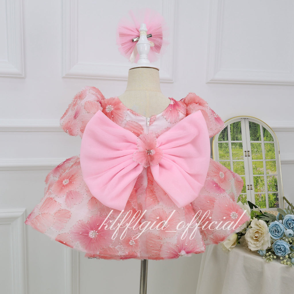 Baby Birthday Dress Flower Girl Dress Luxury Girls Couture | KLFFIGID