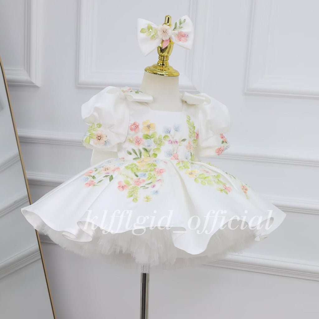 Wedding Flower Girl Dress Baby Birthday Dress Luxurious Pageant Gown｜KLFFIGID