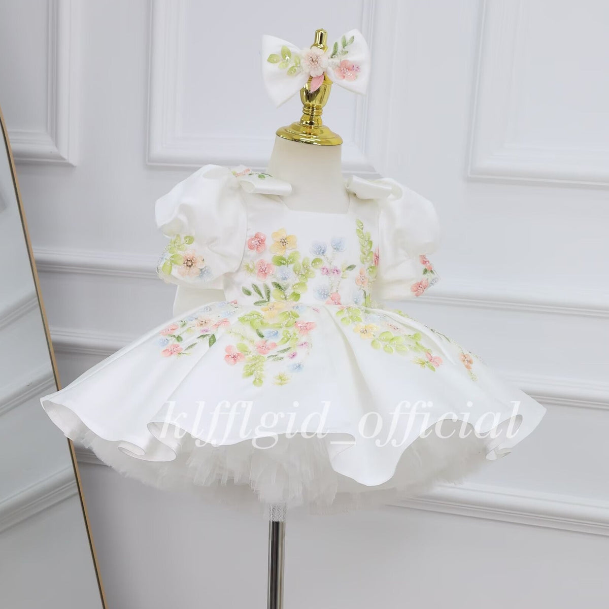 Wedding Flower Girl Dress Baby Birthday Dress Luxurious Pageant Gown｜KLFFIGID
