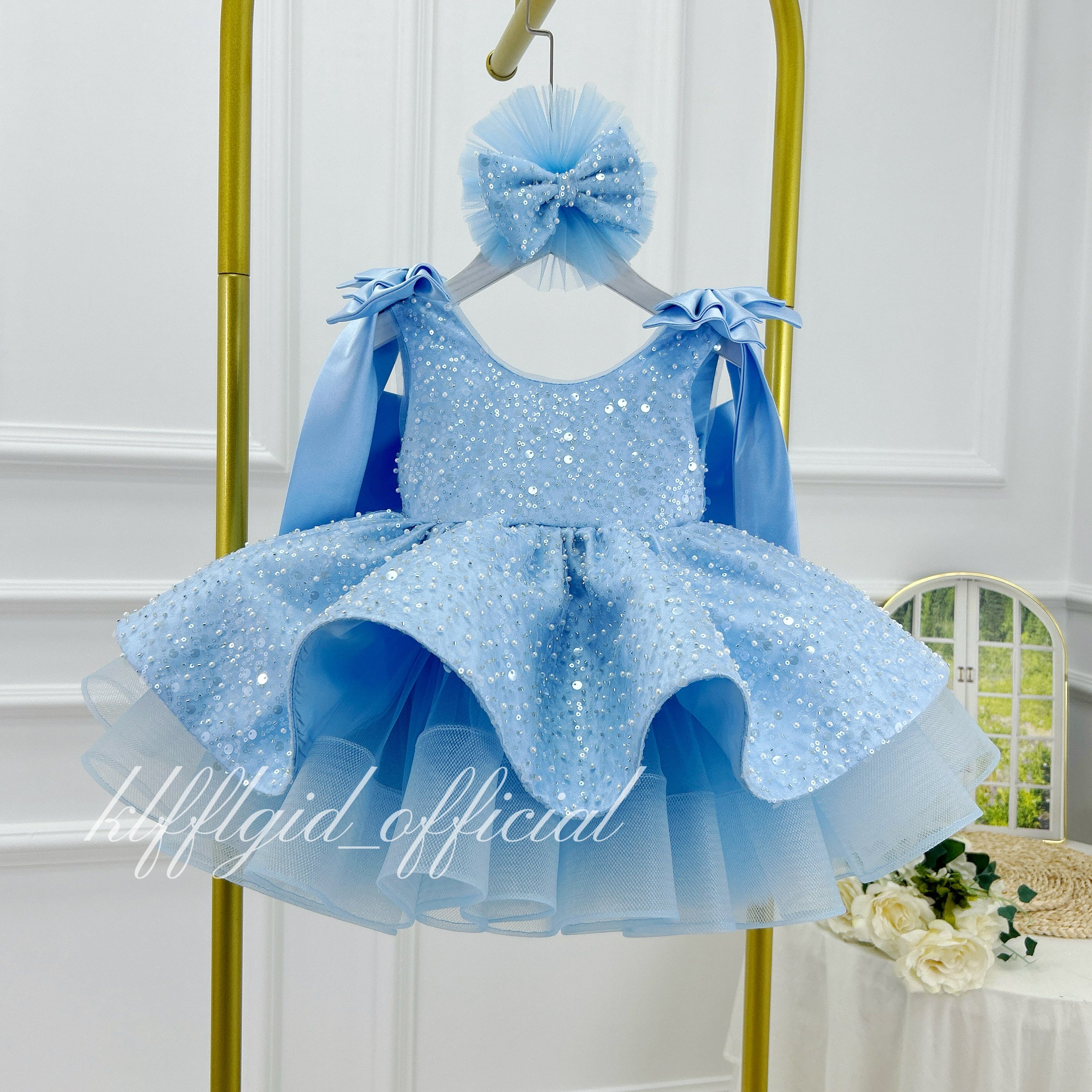 Luxury Girls Couture Flower Girl Wedding Dress | KLFFIGID