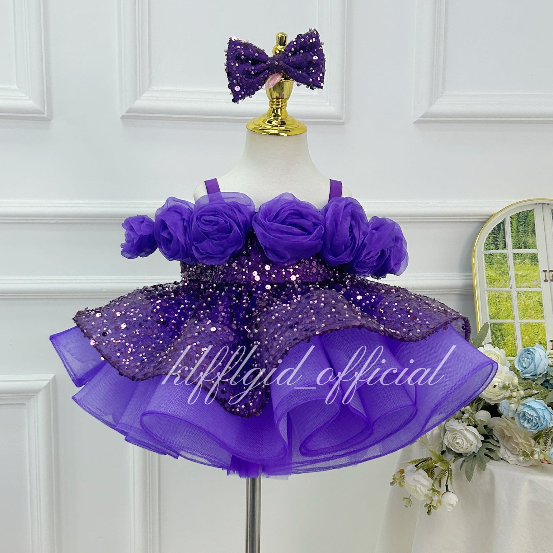 Girls' Wedding Dress Toddler Party Dress Luxury Couture | KLFFIGID