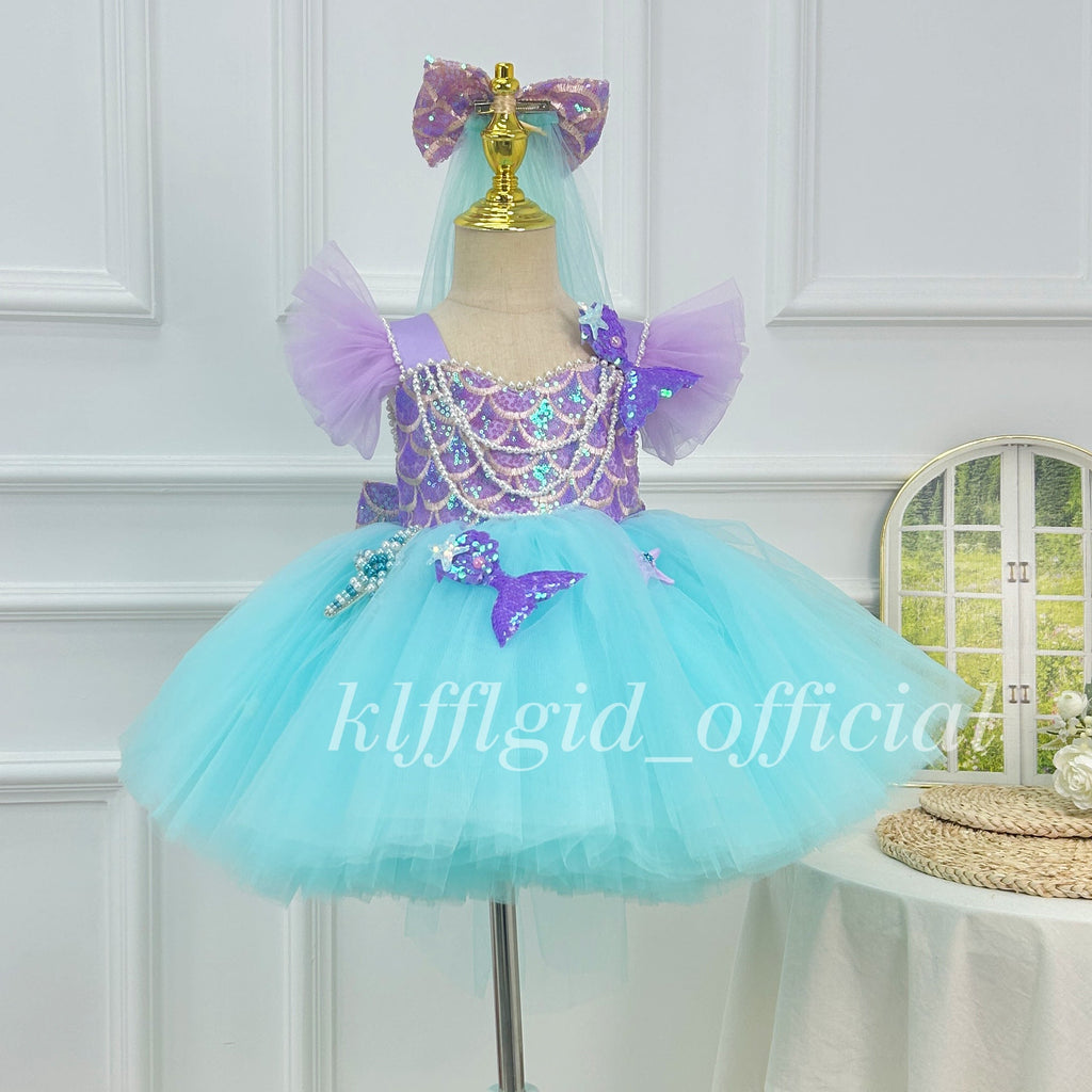 Baby birthday dress Seashell-themed party dress | KLFFIGID