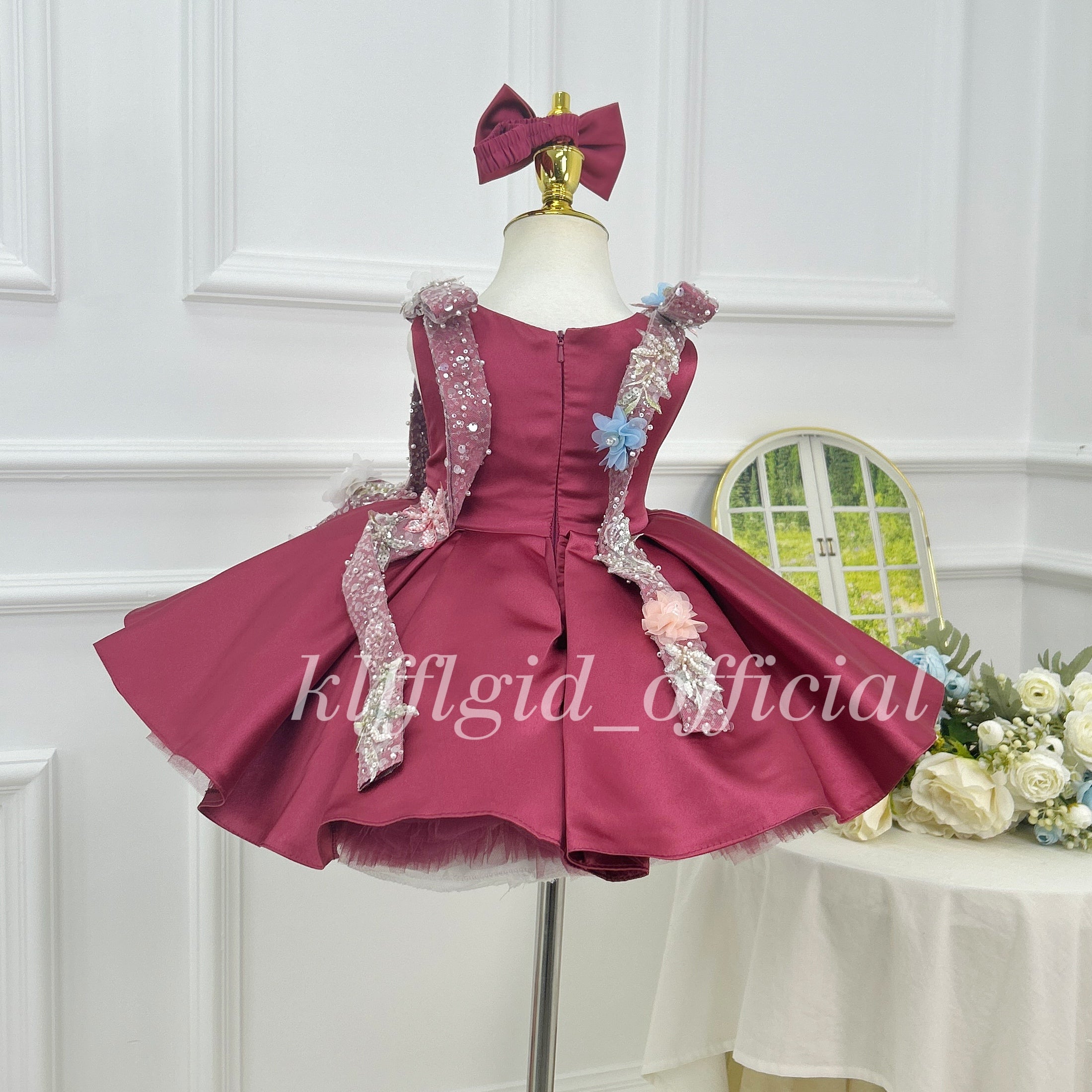 Baby 1st Birthday Kids Party Dress Wedding Flower Girl Dress | KLFFIGID