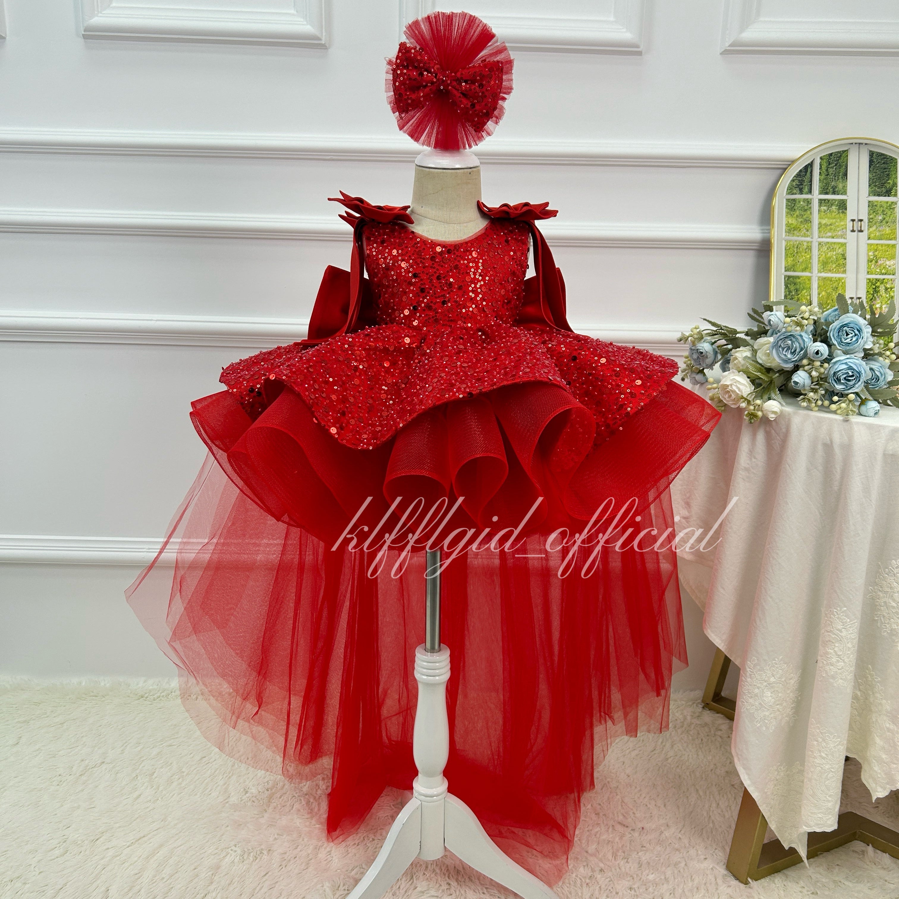Birthday Dress Pageant Dress for Girls Wedding Ceremony skirt | KLFFIGID