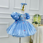 Baby's Birthday Dress Embroidered floral pageant dress for girls  | KLFFLGID