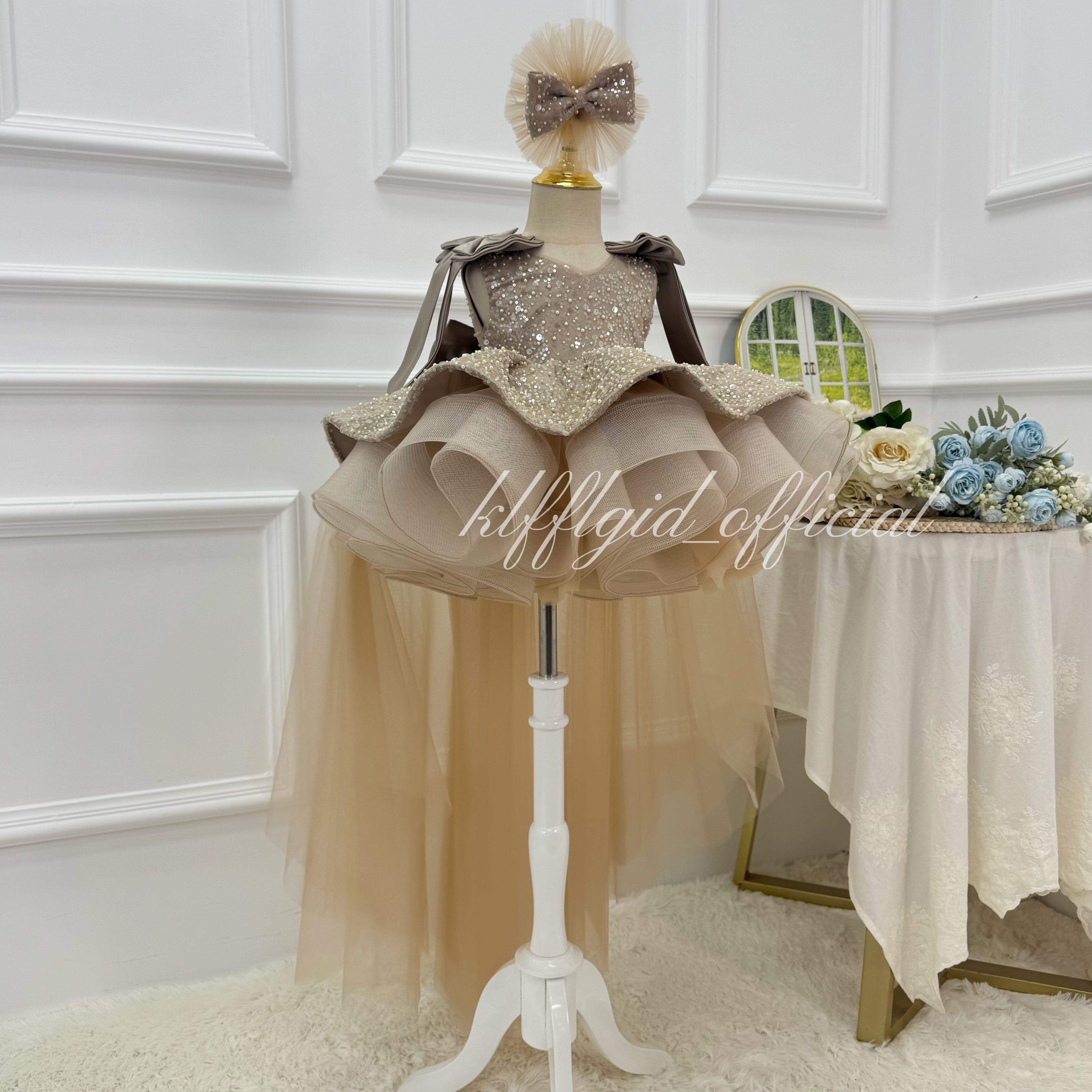 Birthday Dress Pageant Dress for Girls Wedding Ceremony skirt | KLFFIGID