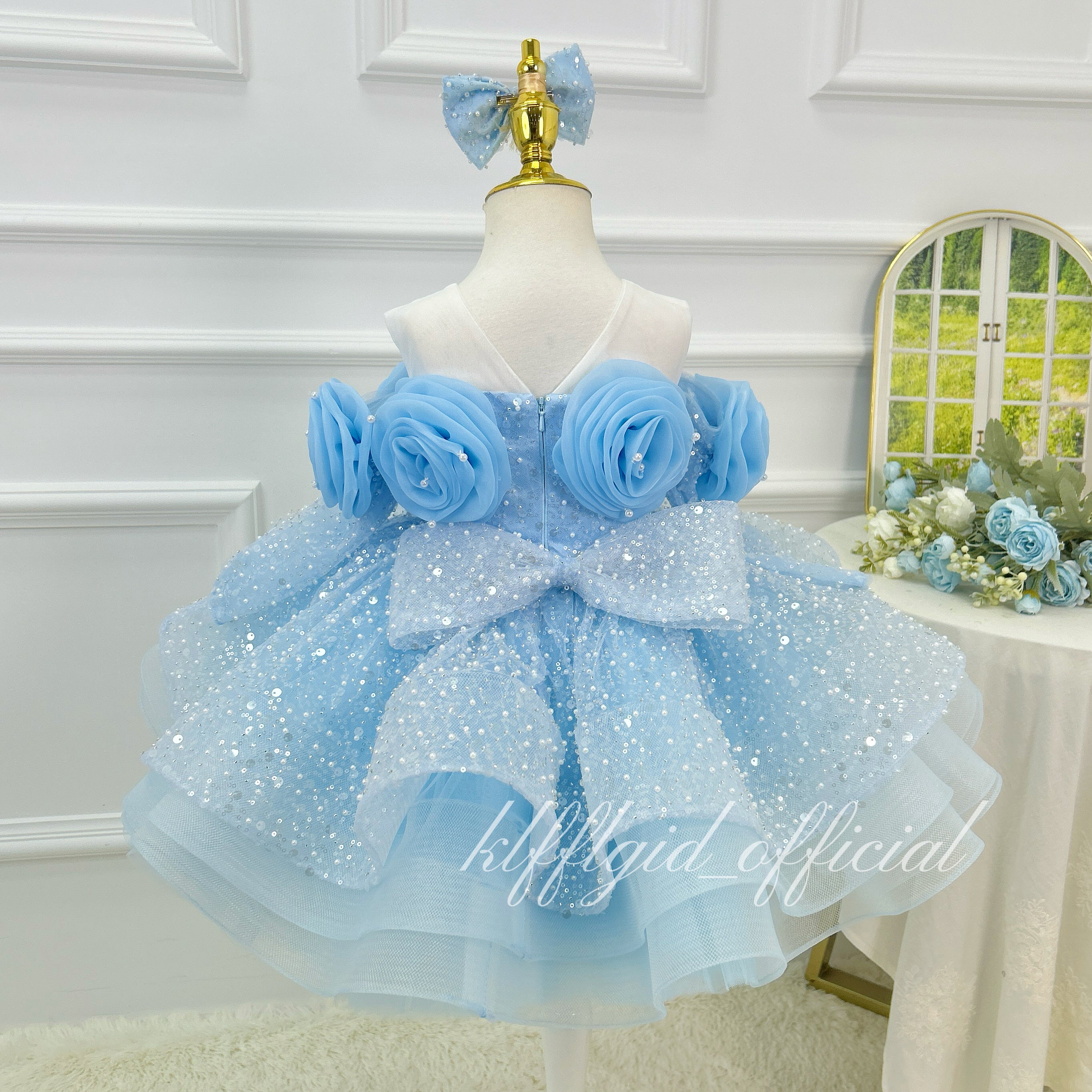 Baby Birthday Dress Pageant gowns for girls Themed party dress｜KLFFIGID