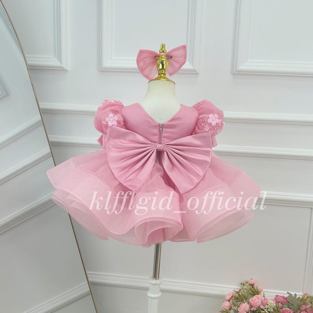 Girls' Pageant & Fluffy Floral Baby Dress for Weddings | KLFFIGID