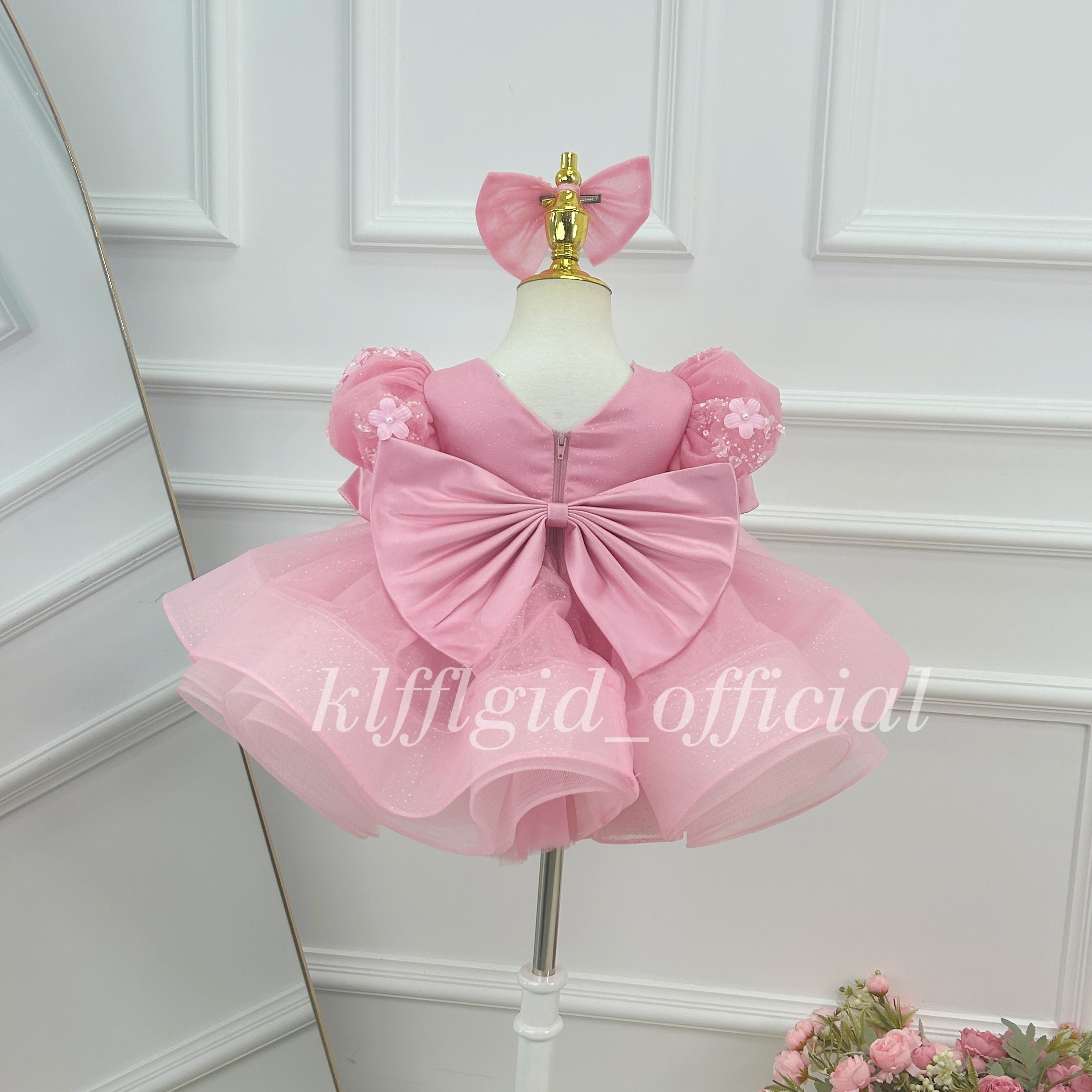Girls' Pageant & Fluffy Floral Baby Dress for Weddings | KLFFIGID