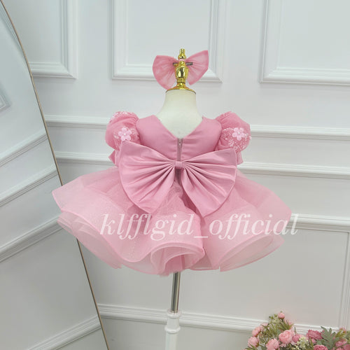 Baby Party Frock Wedding flower girl dress 1-year-old baby birthday dress | KLFFLGID