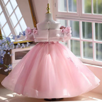Flower Girl Wedding Dress, Princess Tulle Ball Gown,  Floral Girls Pageant Dress, Birthday Party Princess Dress, Photoshoot
