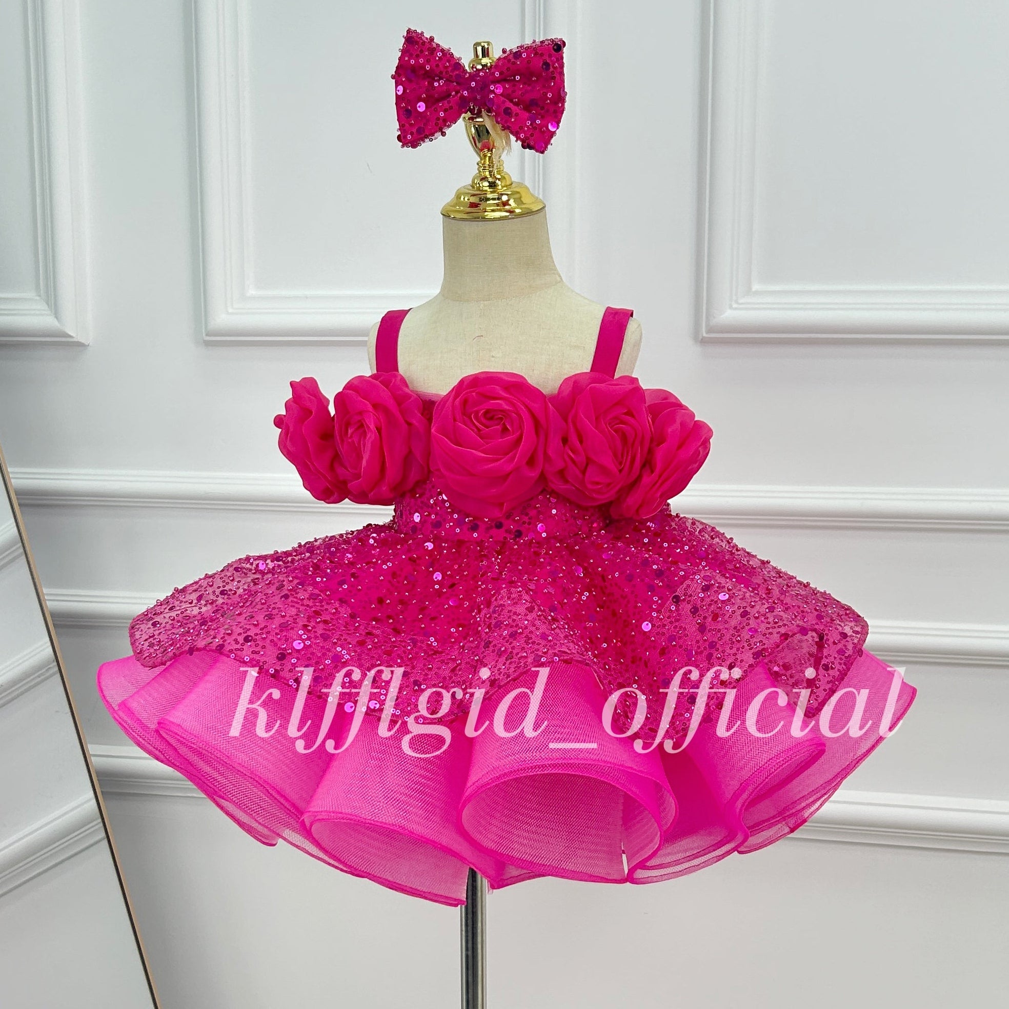 Girls' Wedding Dress Toddler Party Dress Luxury Couture | KLFFIGID