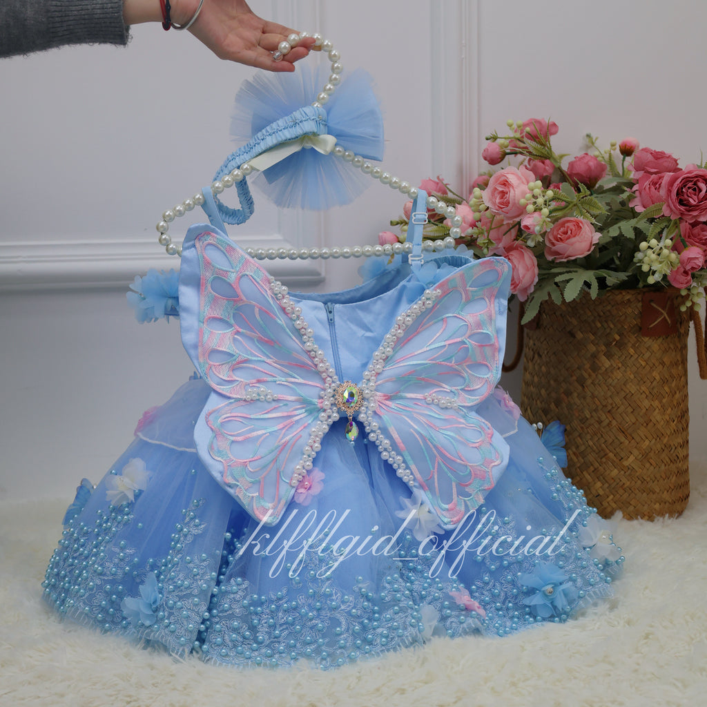 Floral Baby Birthday Dress luxurious Pageant gowns for girls| KLFFIGID