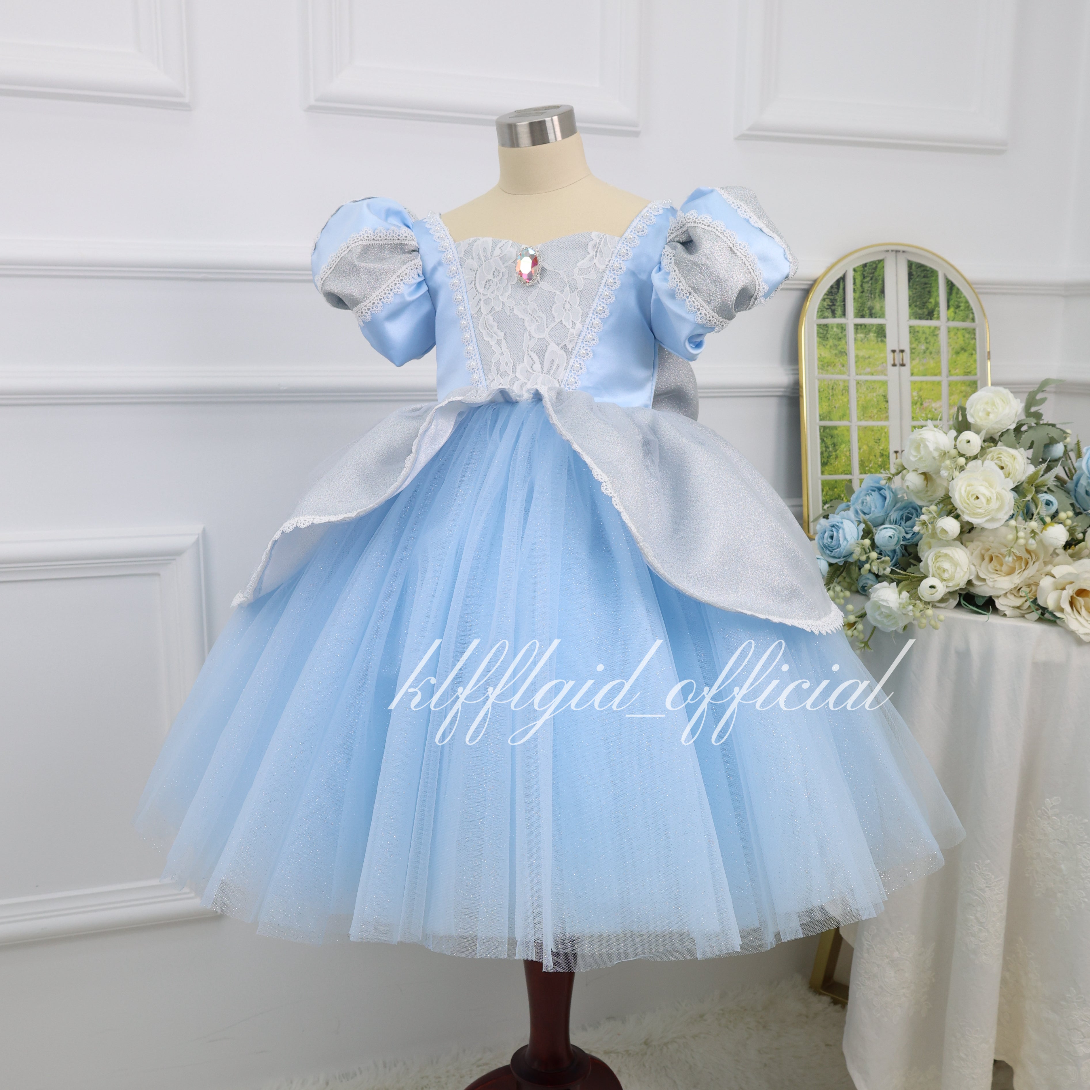 Baby First Birthday Dress Sequin Themed Party Gown | KLFFIGID