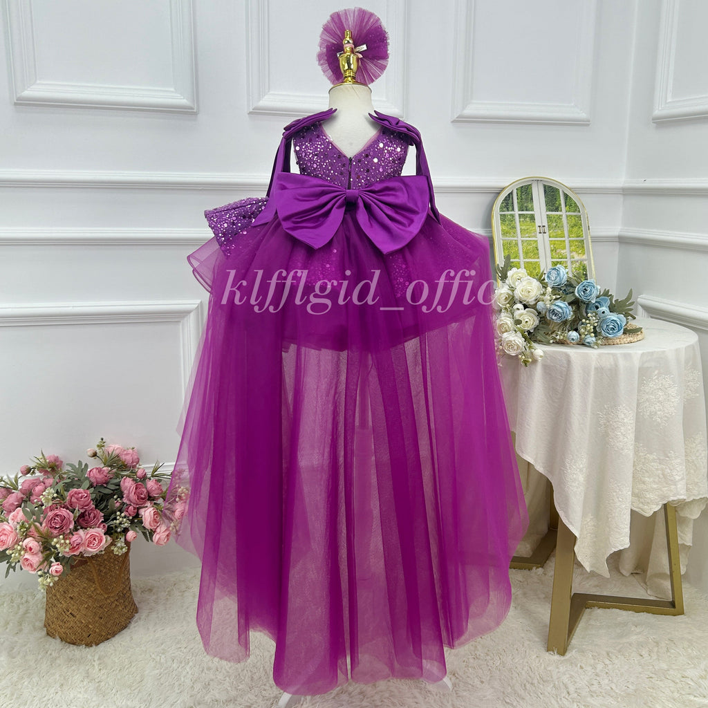 Birthday Dress Pageant Dress for Girls Wedding Ceremony skirt | KLFFIGID