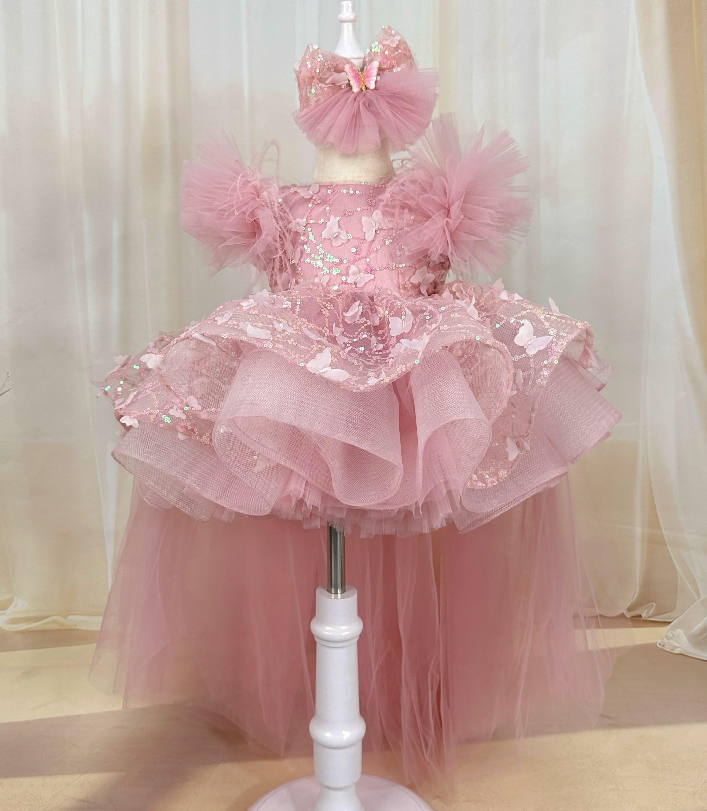 New Sleeveless Baby Birthday Butterfly Princess Dress | KLFFIGID