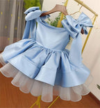 New Girls Big Bow Birthday Party Tutu Wedding Dress | KLFFIGID