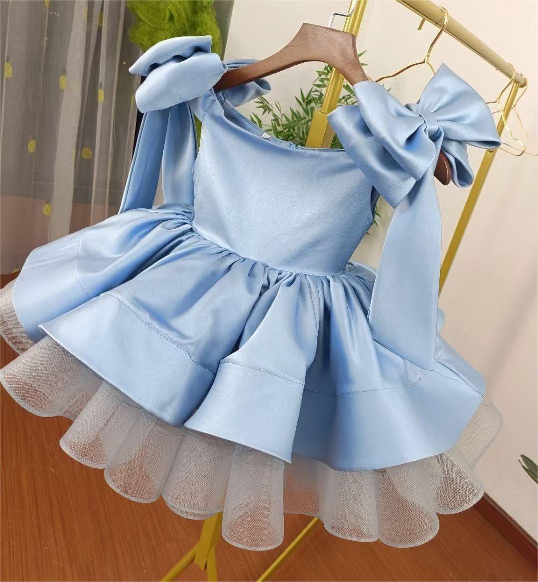 New Girls Big Bow Birthday Party Tutu Wedding Dress | KLFFIGID