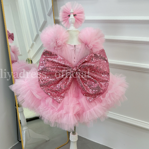 New Sleeveless Baby Birthday Party Fluffy Dress | KLFFIGID