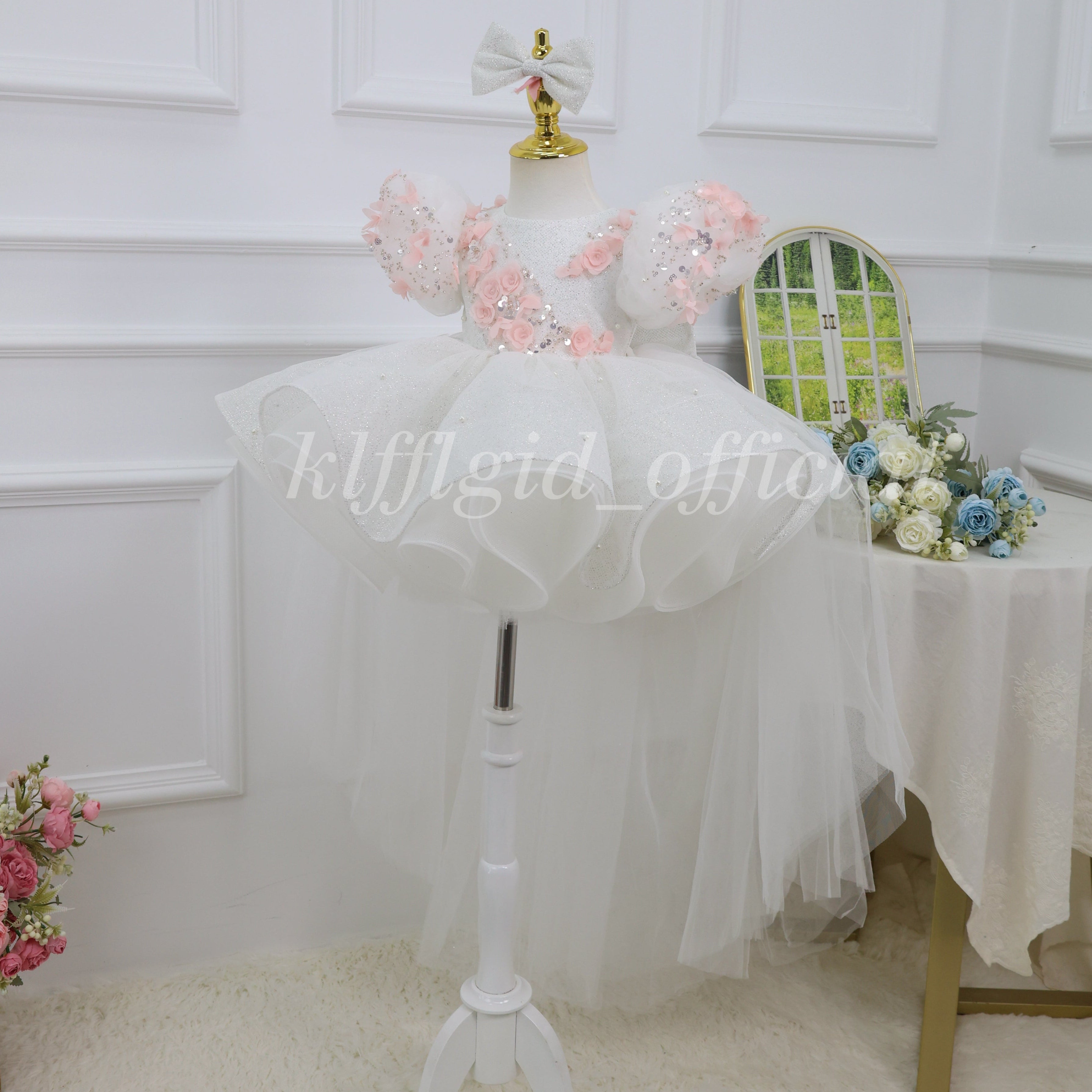 Baby Birthday Dress Wedding flower girl dressToddler Prom Dress｜KLFFIGID