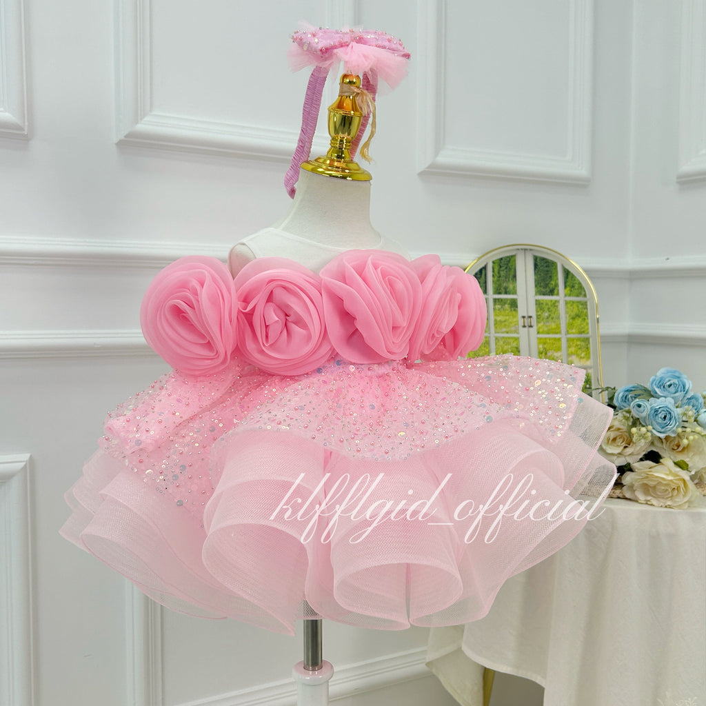 Baby Birthday Dress Pageant gowns for girls Themed party dress｜KLFFIGID