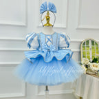 Girls Princess Dress Sequins Flower Girl Photoshoot Party Birthday Gown | KLFFIGID