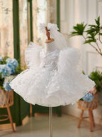 Girls Dreamy Butterfly Blue Tulle Fairy Party Dress | KLFFIGID