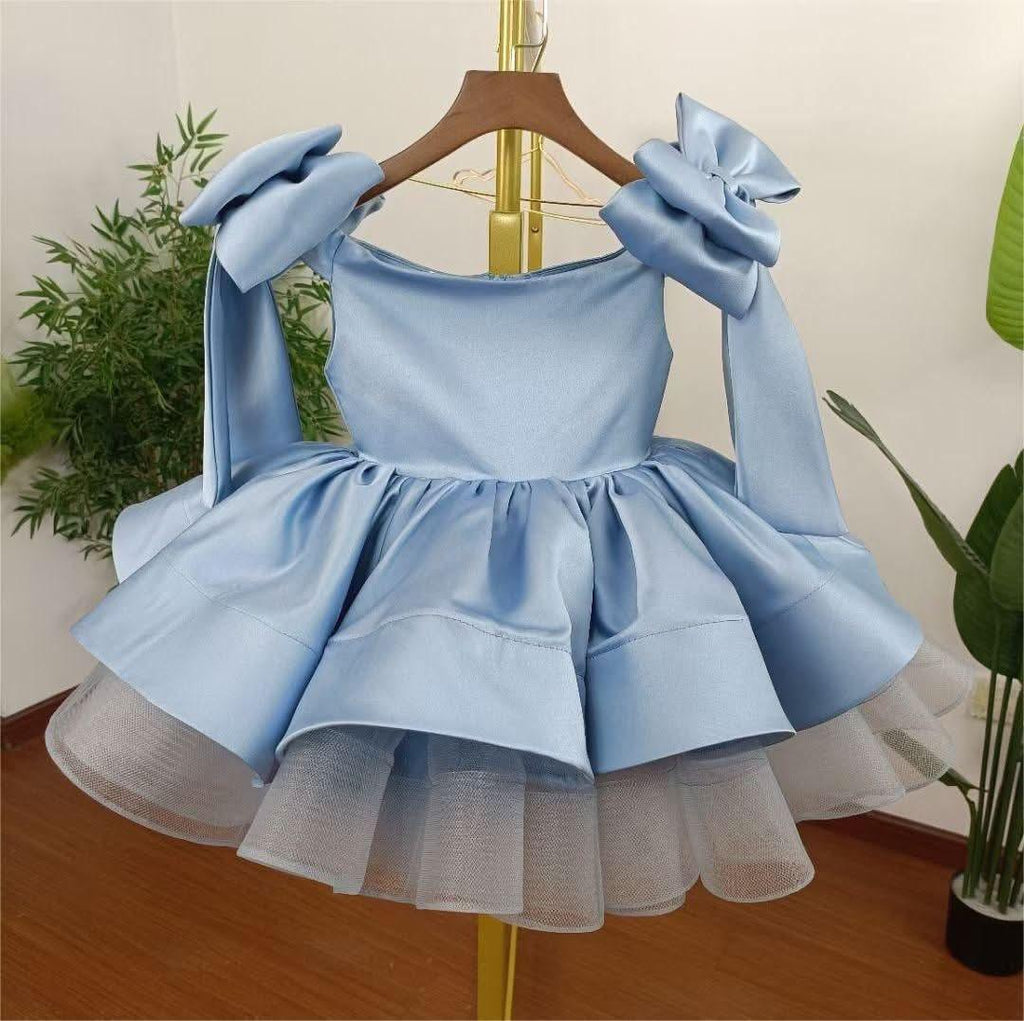 New Girls Big Bow Birthday Party Tutu Wedding Dress | KLFFIGID