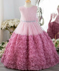 Rose Golden Fairy Tale Princess Dress Elegant Layered Girls' Dress
