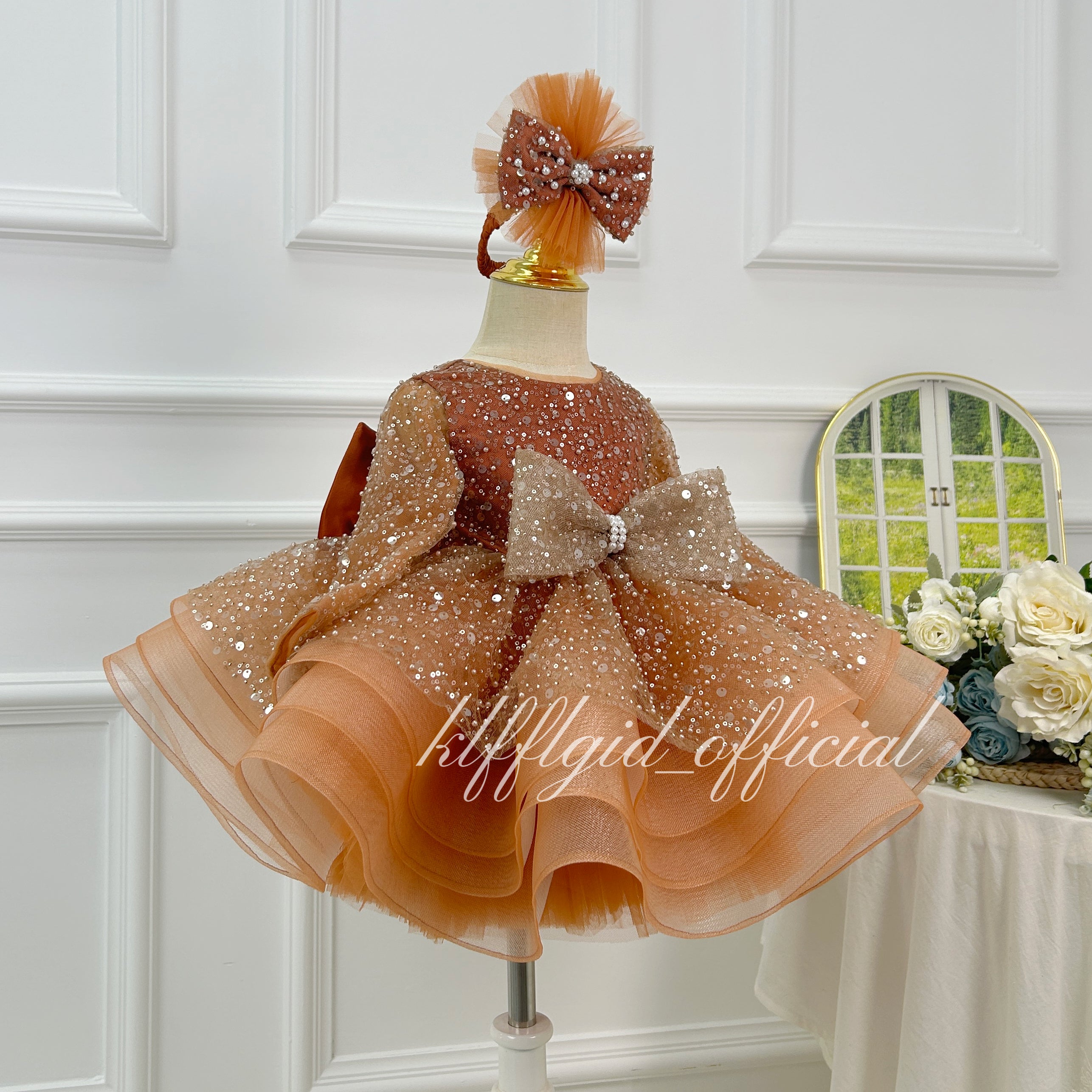 Baby Birthday Dress Princess  Flower Girl Dress Theme Party ｜KLFFIGID