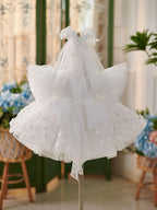 Girls Dreamy Butterfly Blue Tulle Fairy Party Dress | KLFFIGID