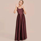 Satin dress children's performance clothing concert piano performance elegant girl evening dress
