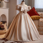Elegant wedding flower girl dress, school ceremony party girl princess dress, ballerina girl dress