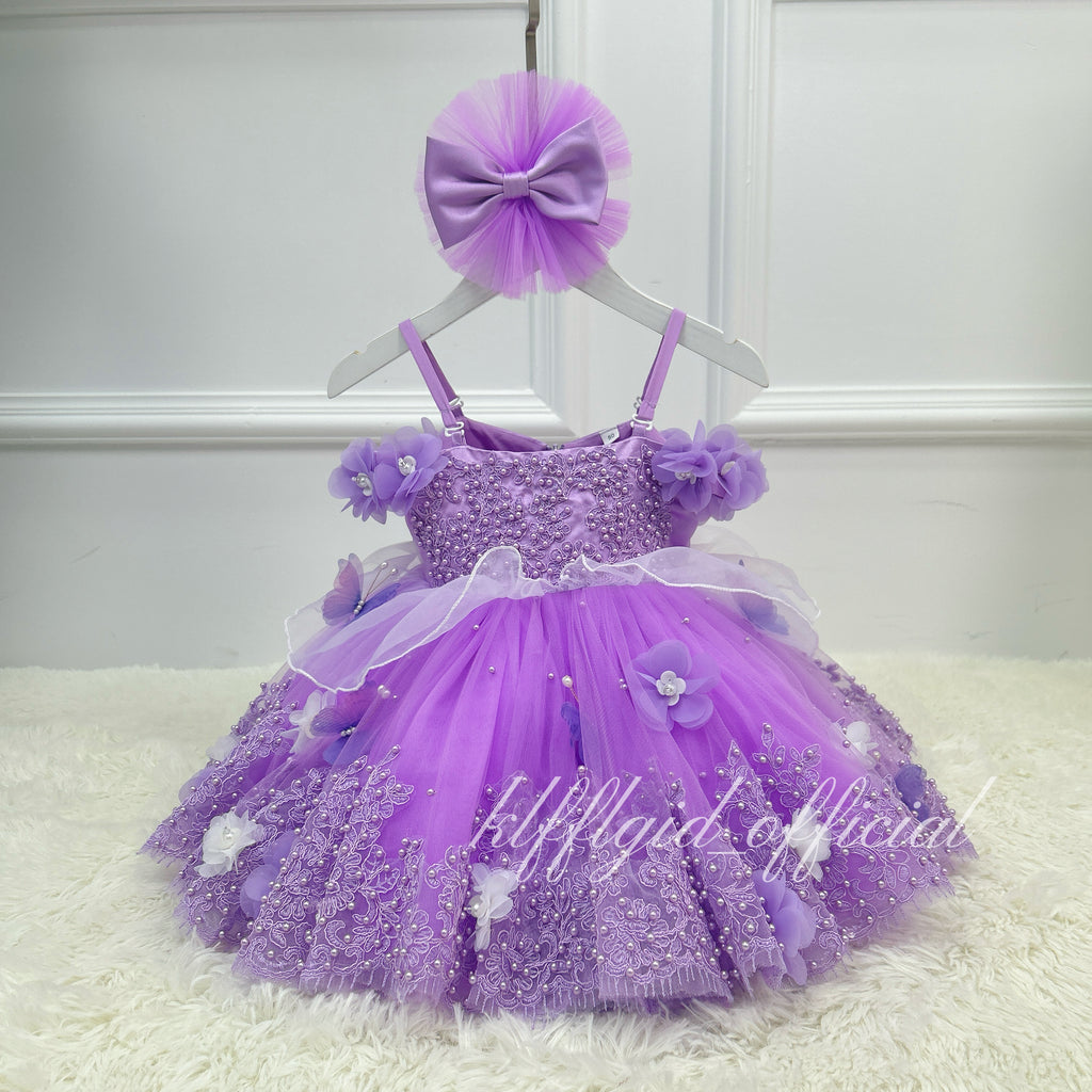 Baby First Birthday Dress Glamorous Pageant Gown | KLFFIGID