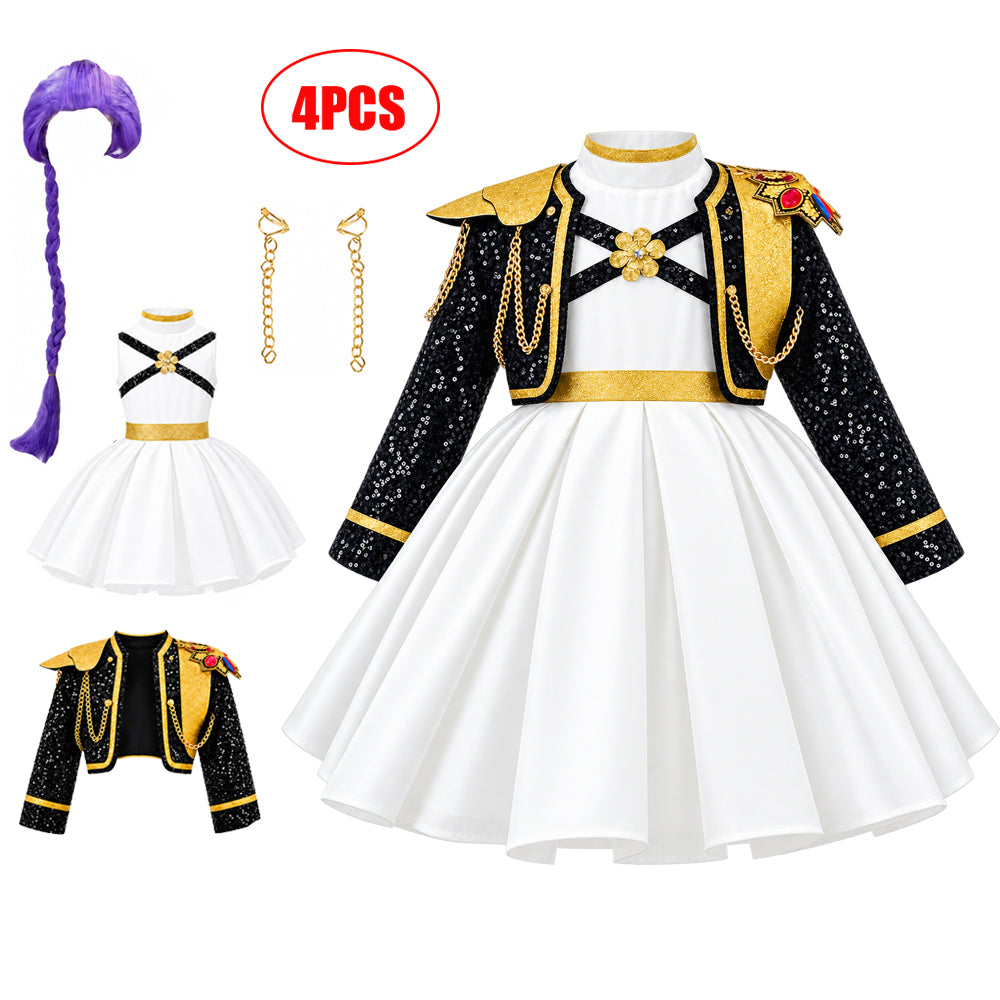 Kids Halloween costumes Outfits for a female singing group Stylish Sequin Matching Set｜KLFFIGID