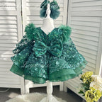 0-12Y Girls Long Sleeve Butterfly Embroidered Princess Dress | KLIFFIGID