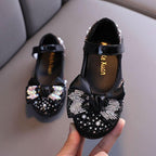 Sparkling Rhinestone Pearl Shoes for Little Princess